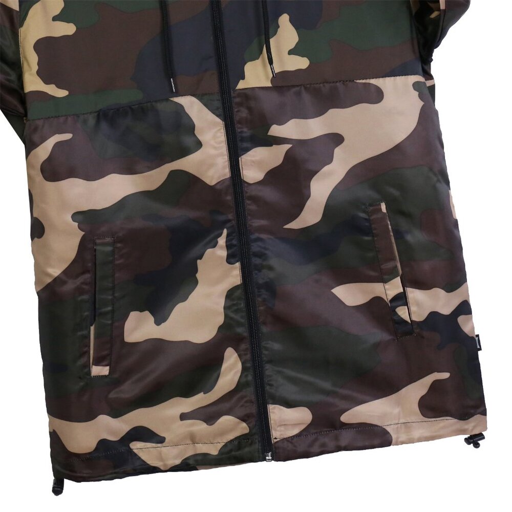 Men's Lightweight Camo Windbreaker Hooded Jacket Size XL - Picture 4 of 5